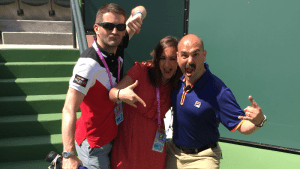 Indian Wells. Andy Taylor with Bein Sports France Team