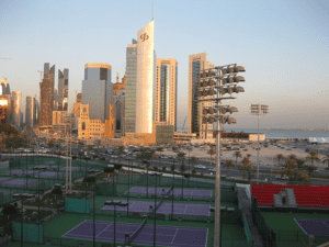 A look at Doha from the Tennis Center (2011)