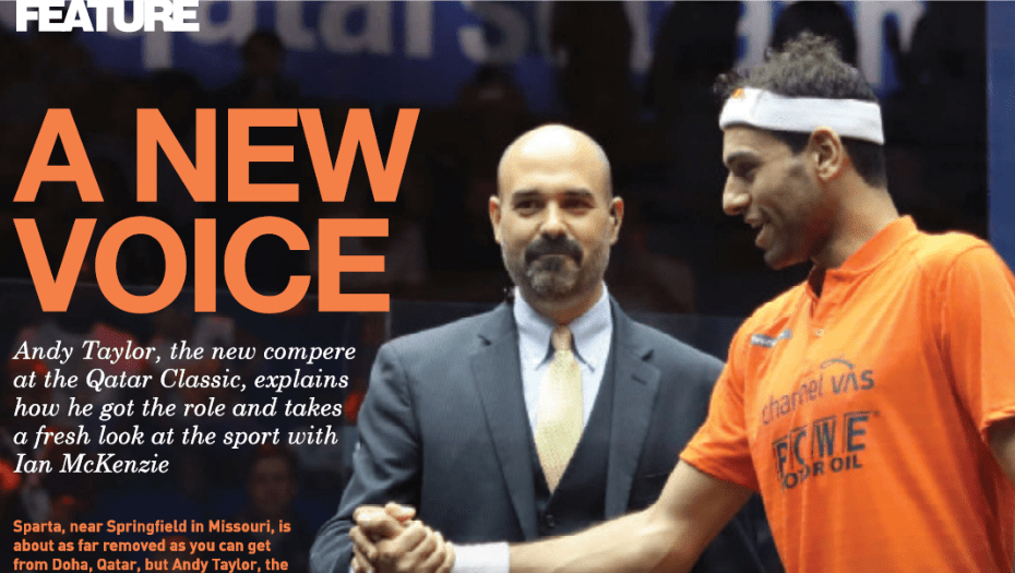 Andy Taylor in the December 2017 issue of Squash Player Magazine