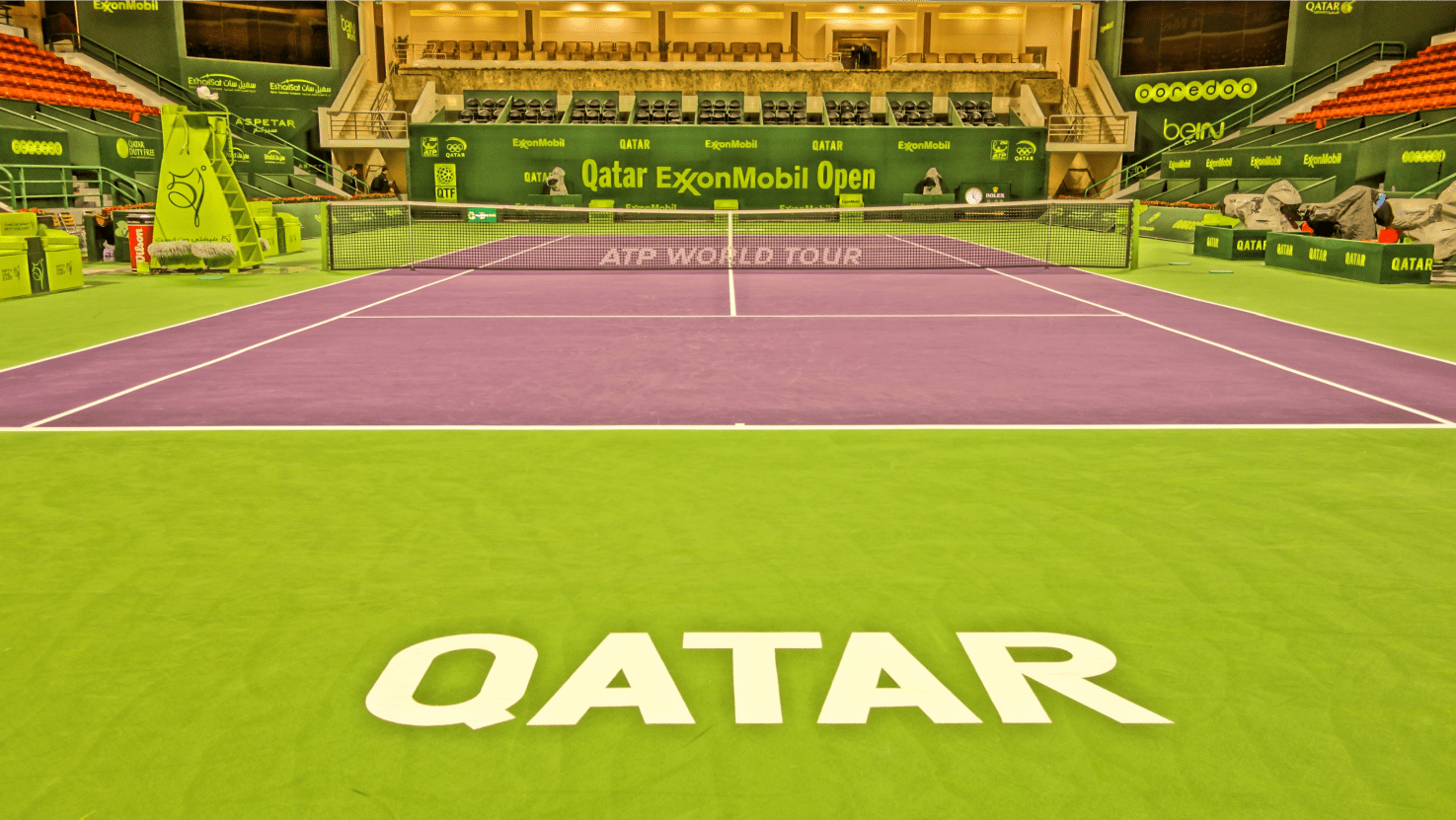 Andy Taylor. Tennis Announcer. Qatar ExxonMobil Open 2018