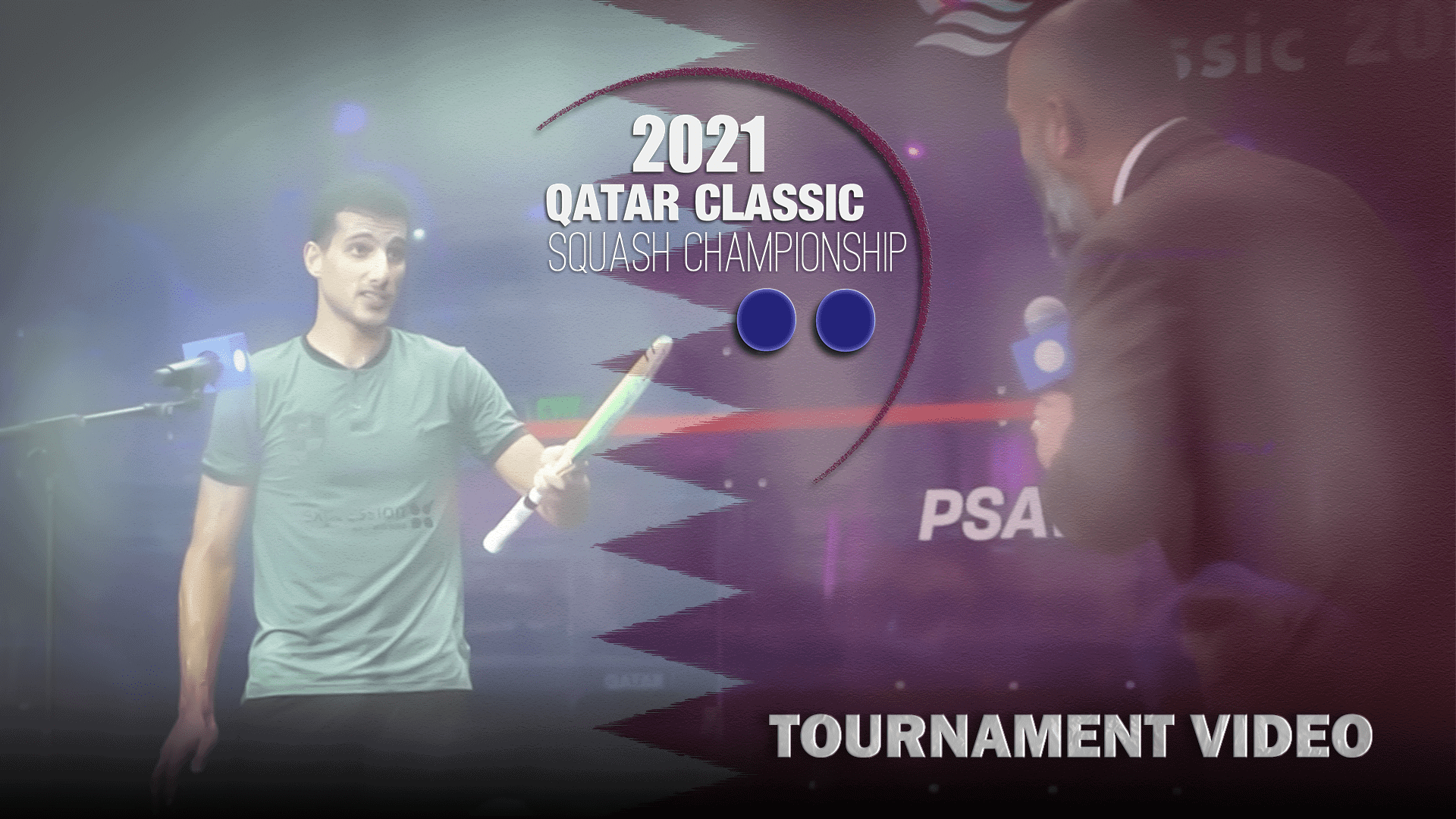 Squash Emcee Andy Taylor. 2021 Qatar Classic. Tournament Recap Video