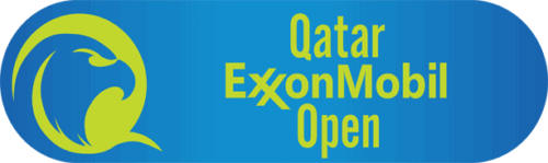 Announcer Andy Taylor. Qatar ExxonMobil Open Logo