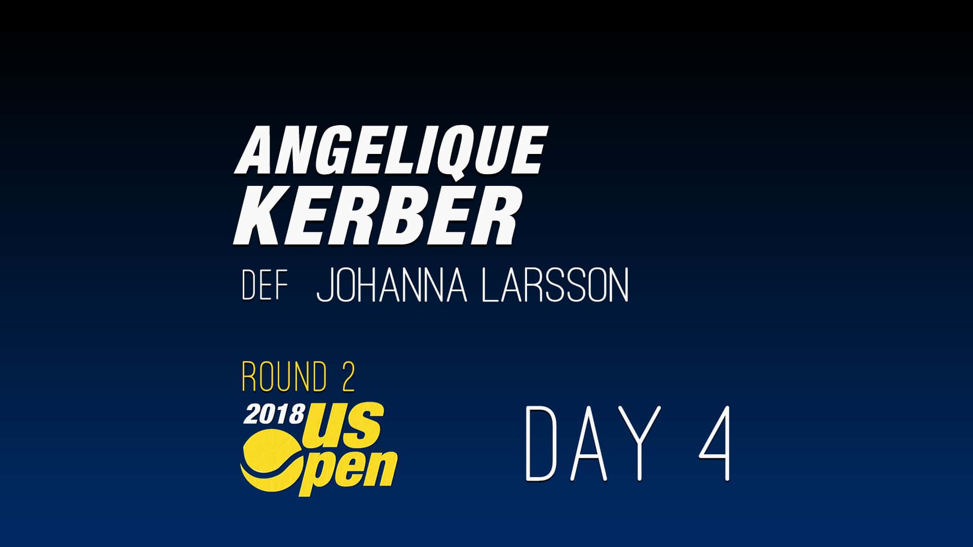 Sports Announcer US Open Day 4. Round 2. Angelique Kerber
