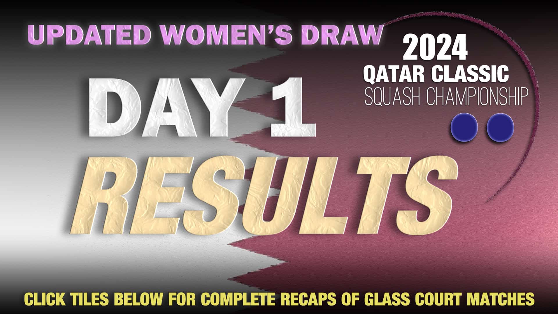 Announcer Andy Taylor. Qatar Classic 2024. Day 1. Round 1. Draw and Glass Court Presentation Women