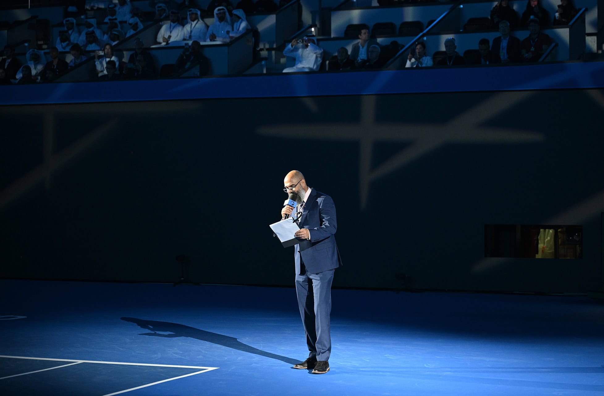 Announcer Andy Taylor. Qatar ExxonMobil Open 2025. Spotlight. Markus Ulmer