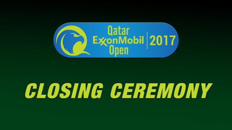 Qatar ExonMobil Open. Closing Ceremony