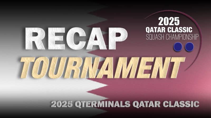 Squash Emcee Andy Taylor. 2025 Qatar Classic. Tournament Recap